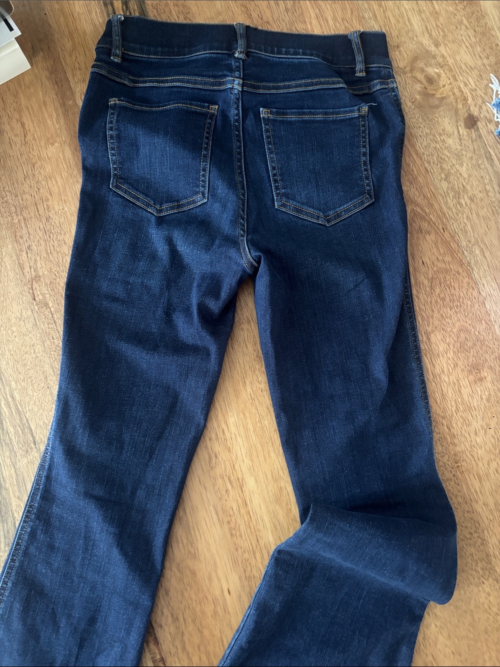 SPANX Dark Blue Stretch Flare Jeans